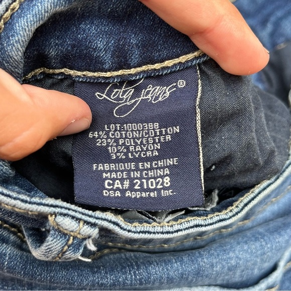 Lola Jeans Blair-DSN Mid Rise Skinny Size 10 Blue Jeans Distressed Casual - Picture 6 of 9